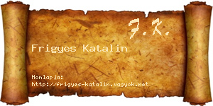 Frigyes Katalin névjegykártya